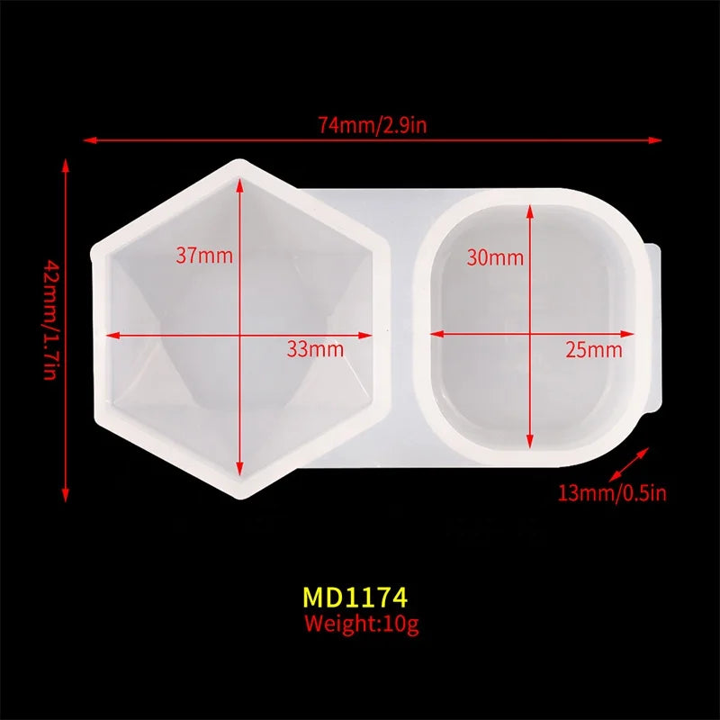 DM153 DIY Organ Chakra Pendant Epoxy Resin Mold Keychain Resin Art Molds for Jewelry Making Tools Craft