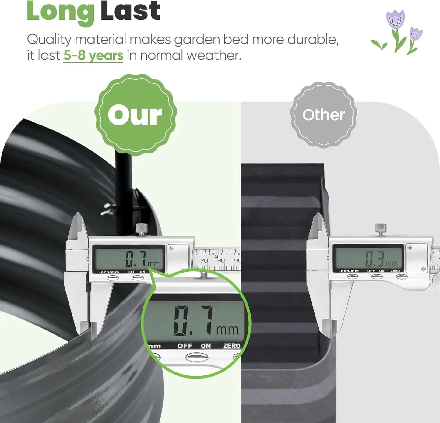 Oval Galvanized Raised Garden Bed with Protective Cover – 6×3×1 ft Outdoor Planter