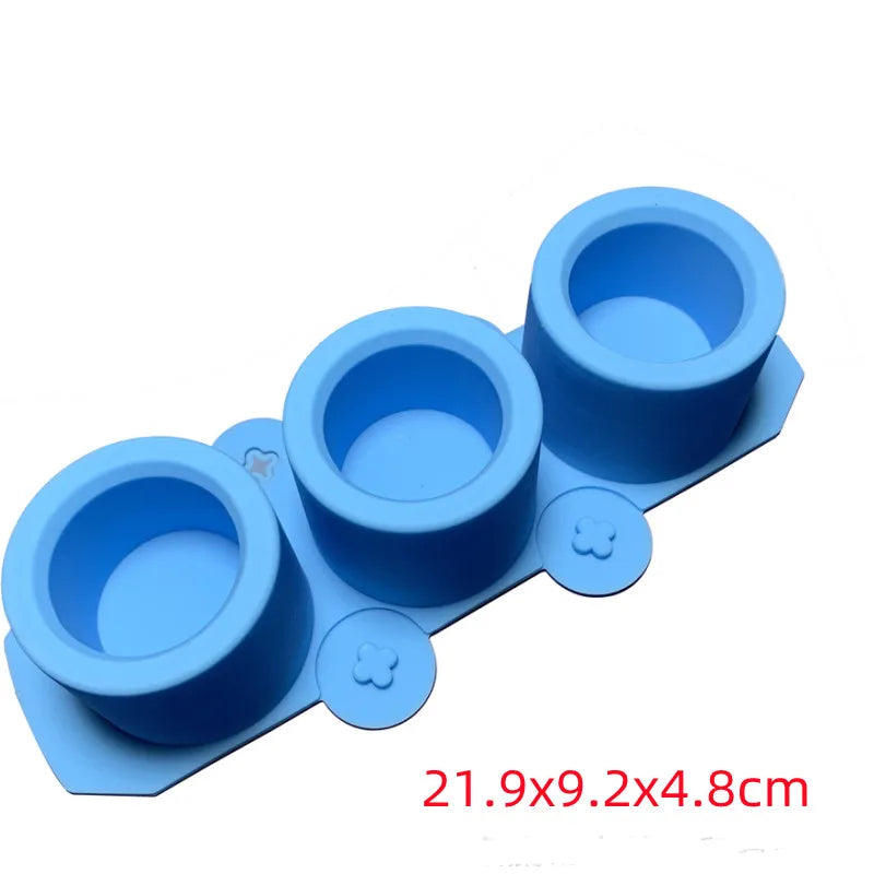 Round Concrete Candle Jar Silicone Mould Diy Handmade Succulent Cement Planter Resin Silicone Mold Gypsum Storage Box Home Decor