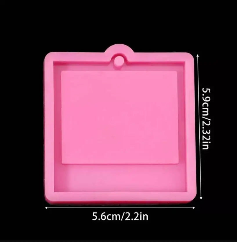 Dog Tag Bone Shaped Keychain Casting Silicone Mold for DIY Key Chain Pendant Crystal Epoxy Resin Molds Craft Jewelry Making Tool
