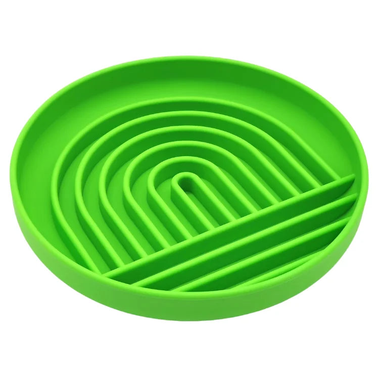 Pet supplies Slow Food Bowl Cat Anti-Knockover Anti-Slip Food Bowl Puppy Anti-choking Silicone Toy Food Plate