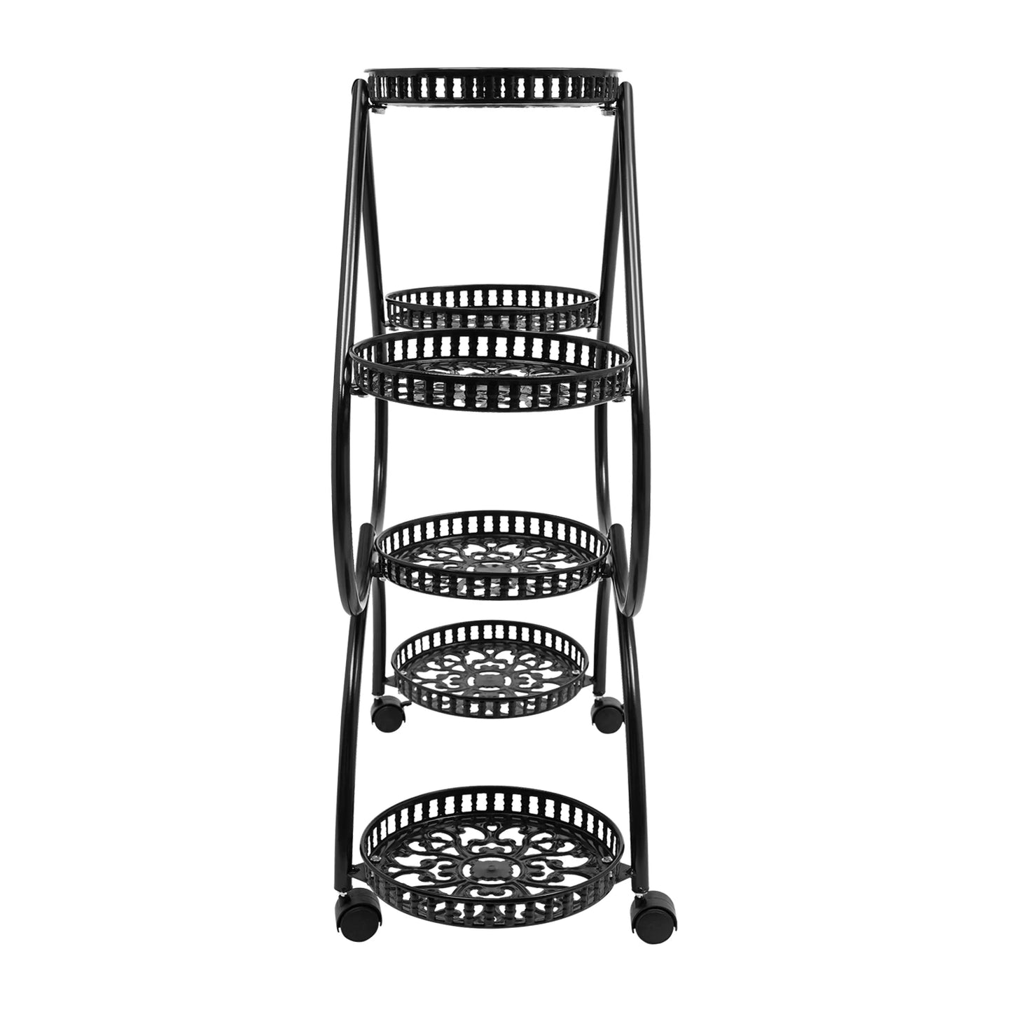 6 Potted Heart Flowerpot Stand 4 Tier Plant Stand for Patio Garden Living Room Corner Balcony and Bedroom