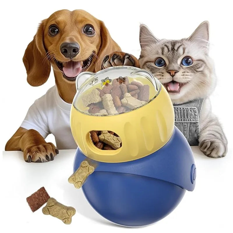 Dog Treat Dispenser Toy - Adjustable Interactive Puzzle Toy for Dogs and Cats | Slow Feeder & Leaking Ball for Puppy Training