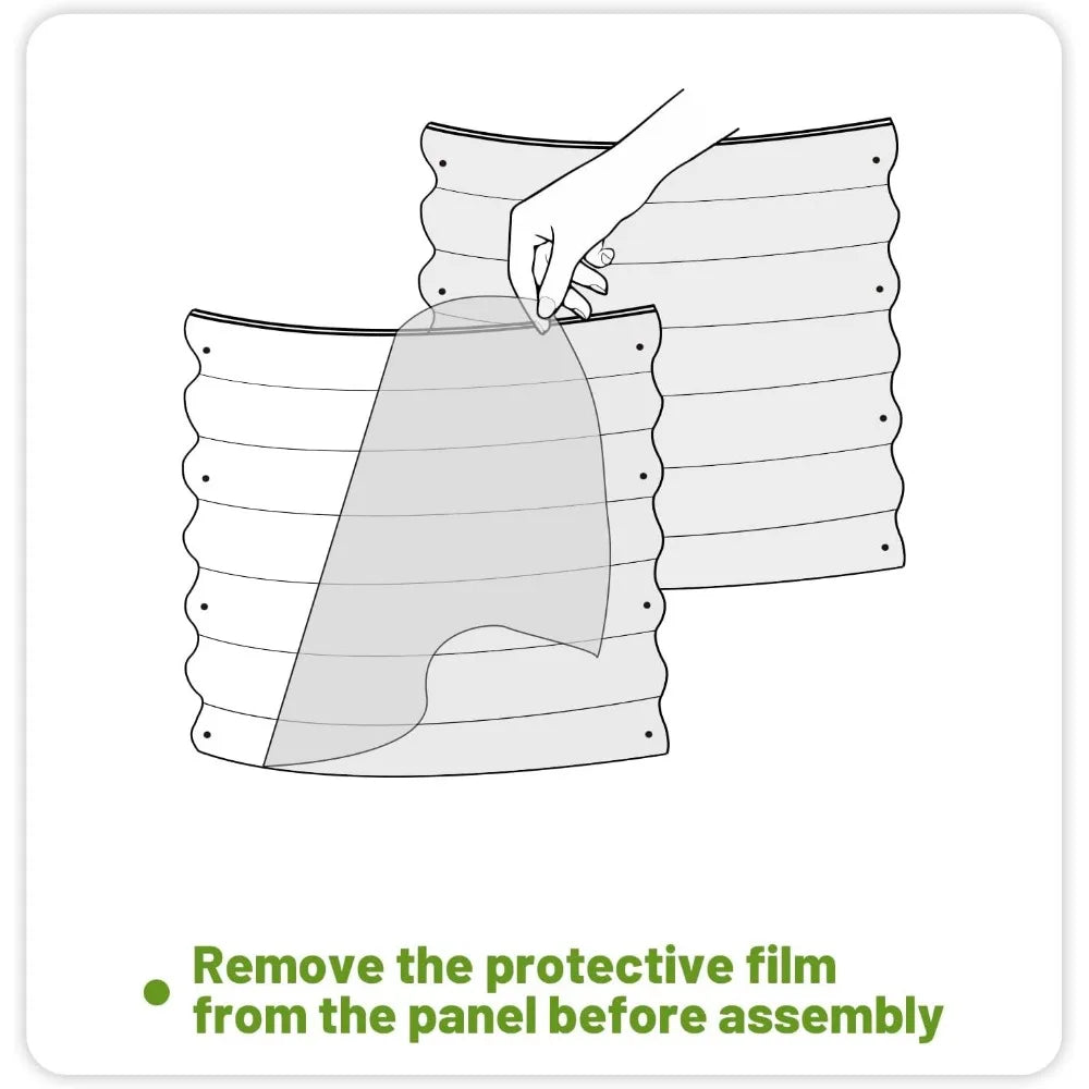 3-Piece 4x2x1.5ft Oval Raised Garden Bed Kit, 17" Tall Galvanized Metal Planter Box for Vegetables Fruits Plants