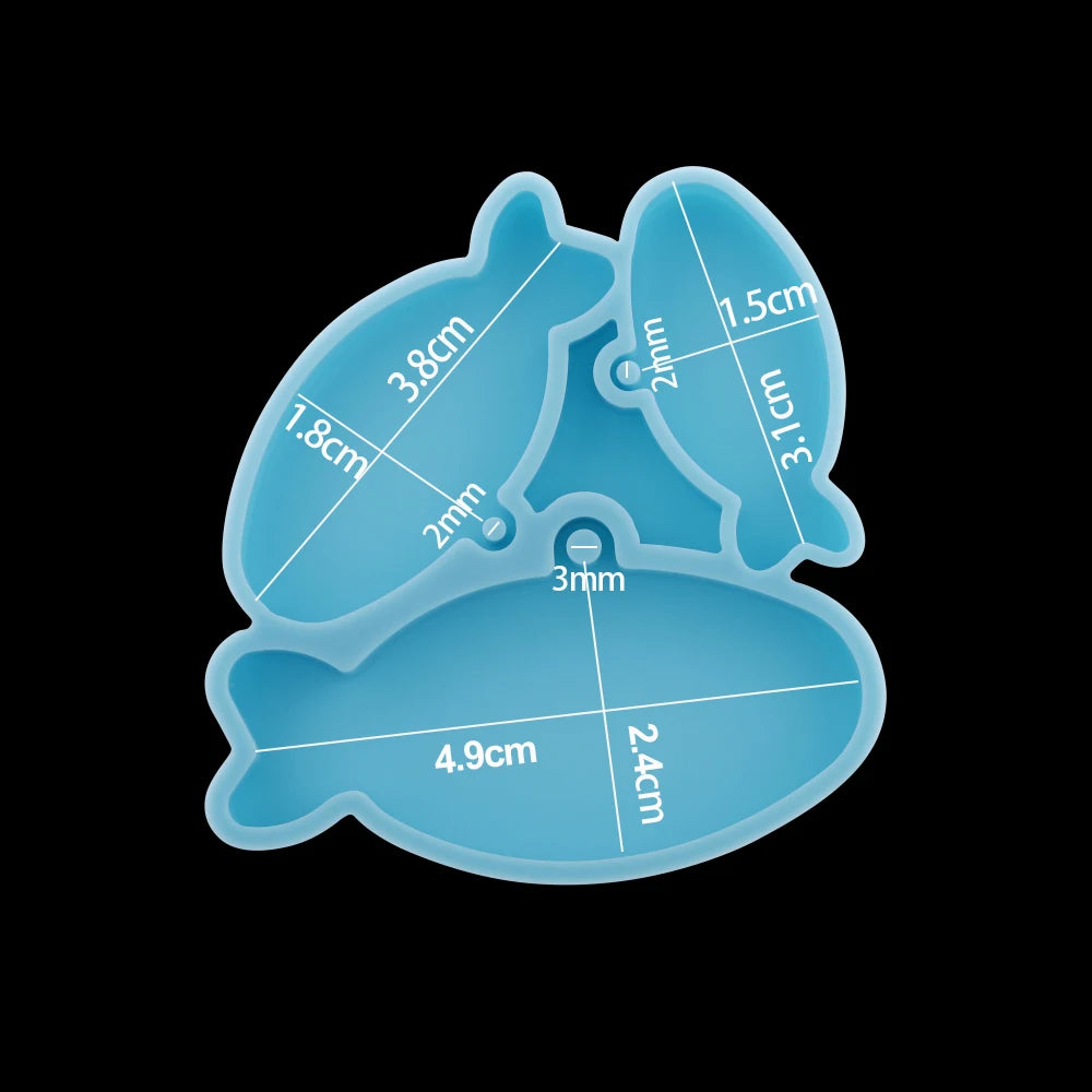 Dog Tag Bone Shaped Keychain Casting Silicone Mold for DIY Key Chain Pendant Crystal Epoxy Resin Molds Craft Jewelry Making Tool