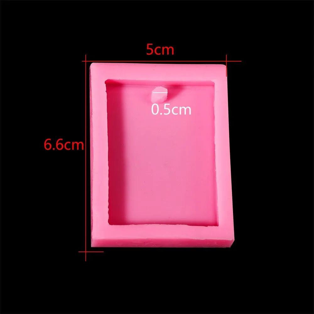 Dog Tag Bone Shaped Keychain Casting Silicone Mold for DIY Key Chain Pendant Crystal Epoxy Resin Molds Craft Jewelry Making Tool