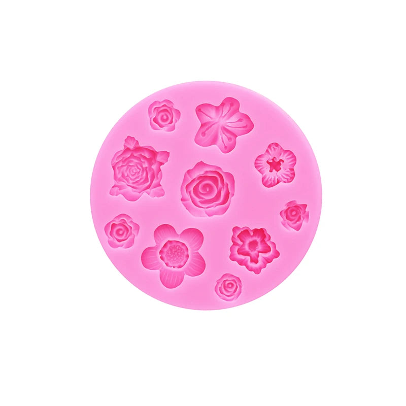 Roses Chrysanthemums Sunflowers Silicone Mould DIY Handmade Soap Flower Mould Chocolate Flip Cake Dessert Decoration Molds