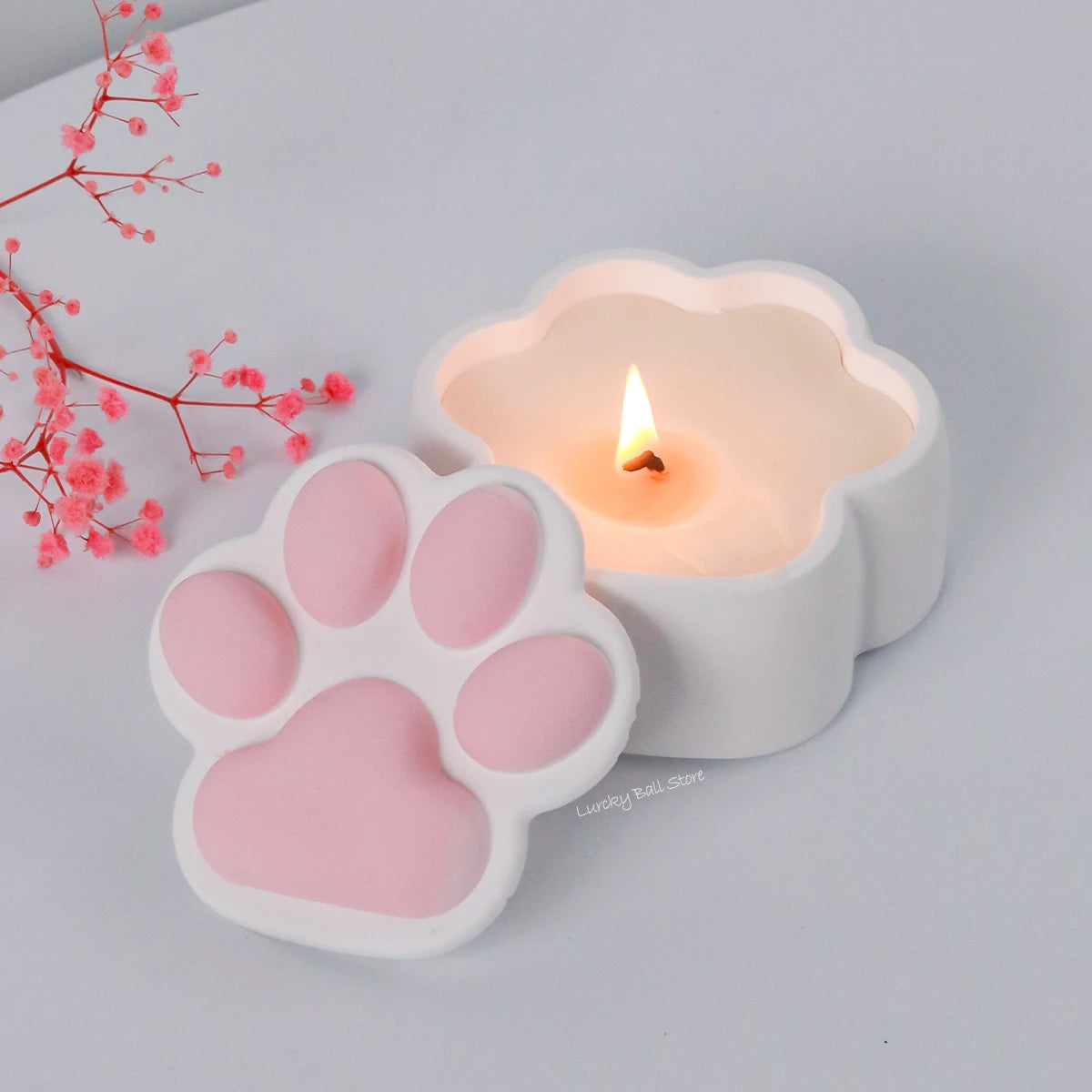 Cat Claw Jewelry Storage Box Silicone Mold DIY Epoxy Resin Ashtray Concrete Cement Gypsum Crystal Candle Jar Mould Home Decor