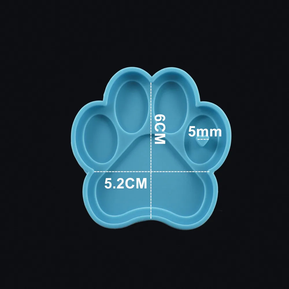 Dog Tag Bone Shaped Keychain Casting Silicone Mold for DIY Key Chain Pendant Crystal Epoxy Resin Molds Craft Jewelry Making Tool