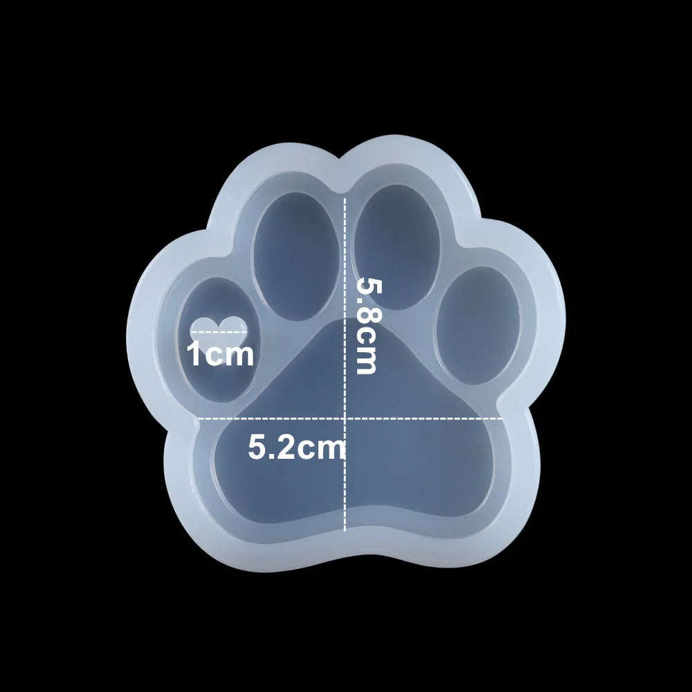 Dog Tag Bone Shaped Keychain Casting Silicone Mold for DIY Key Chain Pendant Crystal Epoxy Resin Molds Craft Jewelry Making Tool