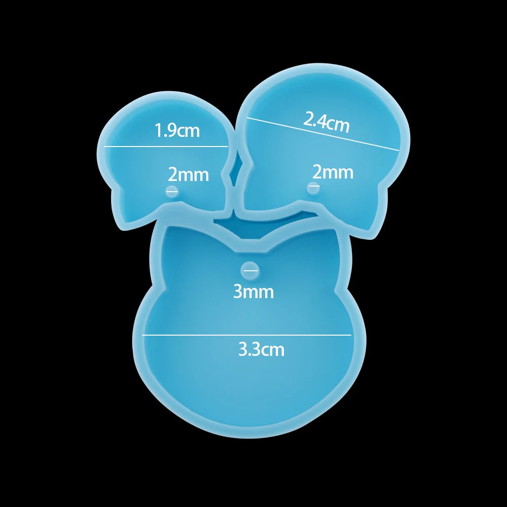 Dog Tag Bone Shaped Keychain Casting Silicone Mold for DIY Key Chain Pendant Crystal Epoxy Resin Molds Craft Jewelry Making Tool