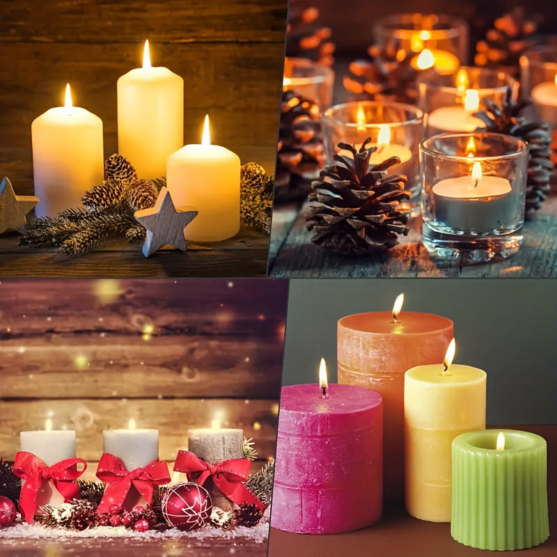 310pcs Wick Set, 1/3/6/8 Inch With 10 Holders And 100 Labels, DIY Candle Making Supplies, Arts & Crafts, For Soy Wax And Beeswax Candles