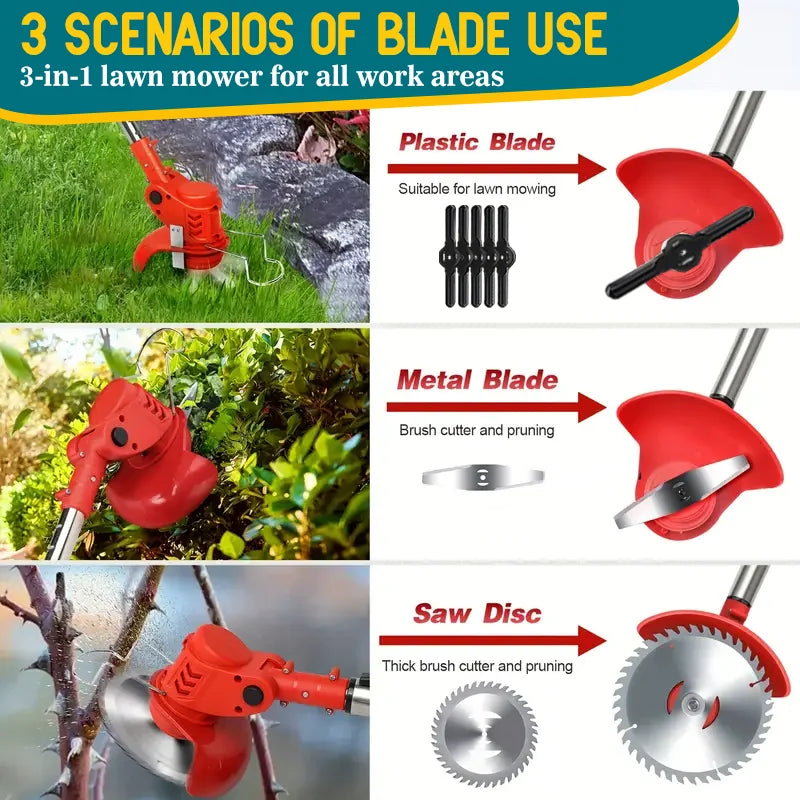 New Arrival gardening tools cordless lawn mowers riding weed trimmer.
