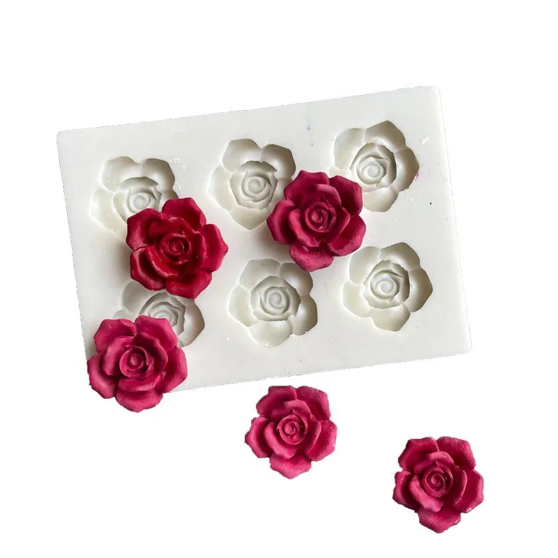 Flower Silicone Molds for Cake Decoration Non Stick Fondant Mold for DIY Chocolate Candy Cookie Cupcake Jelly and Polymer Clay