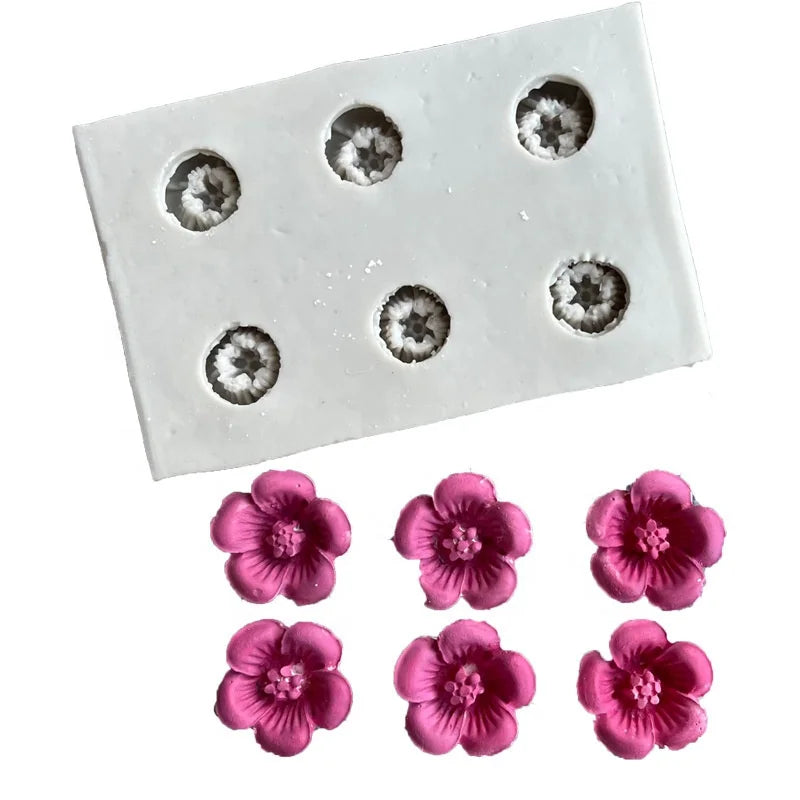 Flower Silicone Molds for Cake Decoration Non Stick Fondant Mold for DIY Chocolate Candy Cookie Cupcake Jelly and Polymer Clay