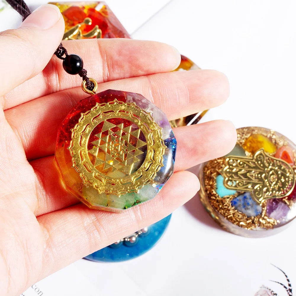 DM153 DIY Organ Chakra Pendant Epoxy Resin Mold Keychain Resin Art Molds for Jewelry Making Tools Craft