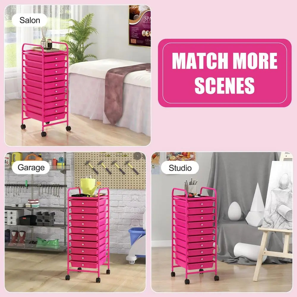 Foldable Utility Cart on 4 Rotate Wheels, with Telescoping Handle, Portable.
