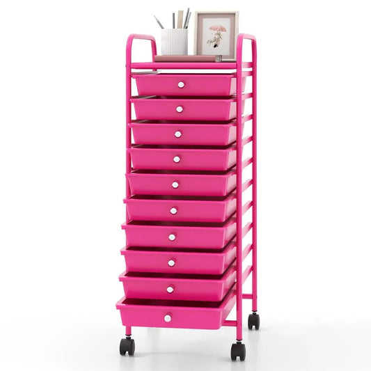 Foldable Utility Cart on 4 Rotate Wheels, with Telescoping Handle, Portable.