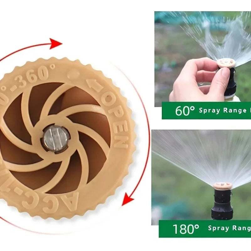 Garden Irrigation And Watering System, 360 Degree Automatic Rotating Sprinkler, Adjustable Nozzle, Large-Area Watering Tool