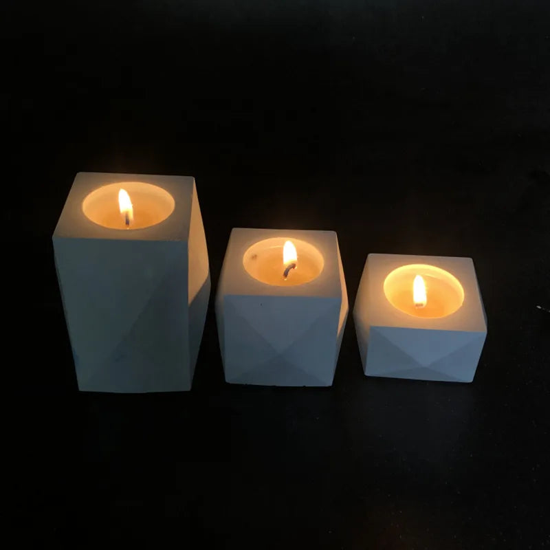 Round Concrete Candle Jar Silicone Mould Diy Handmade Succulent Cement Planter Resin Silicone Mold Gypsum Storage Box Home Decor