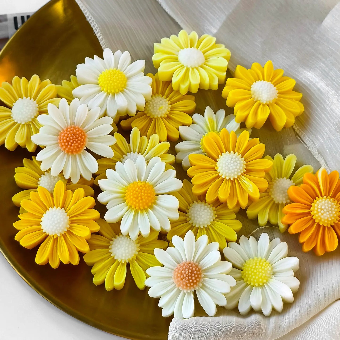 Flower Silicone Molds 3D Daisy Rose Peony Chocolate Cake Baking Mold Handmade Candle Soap Gypsum Resin Handicraft Making Tools