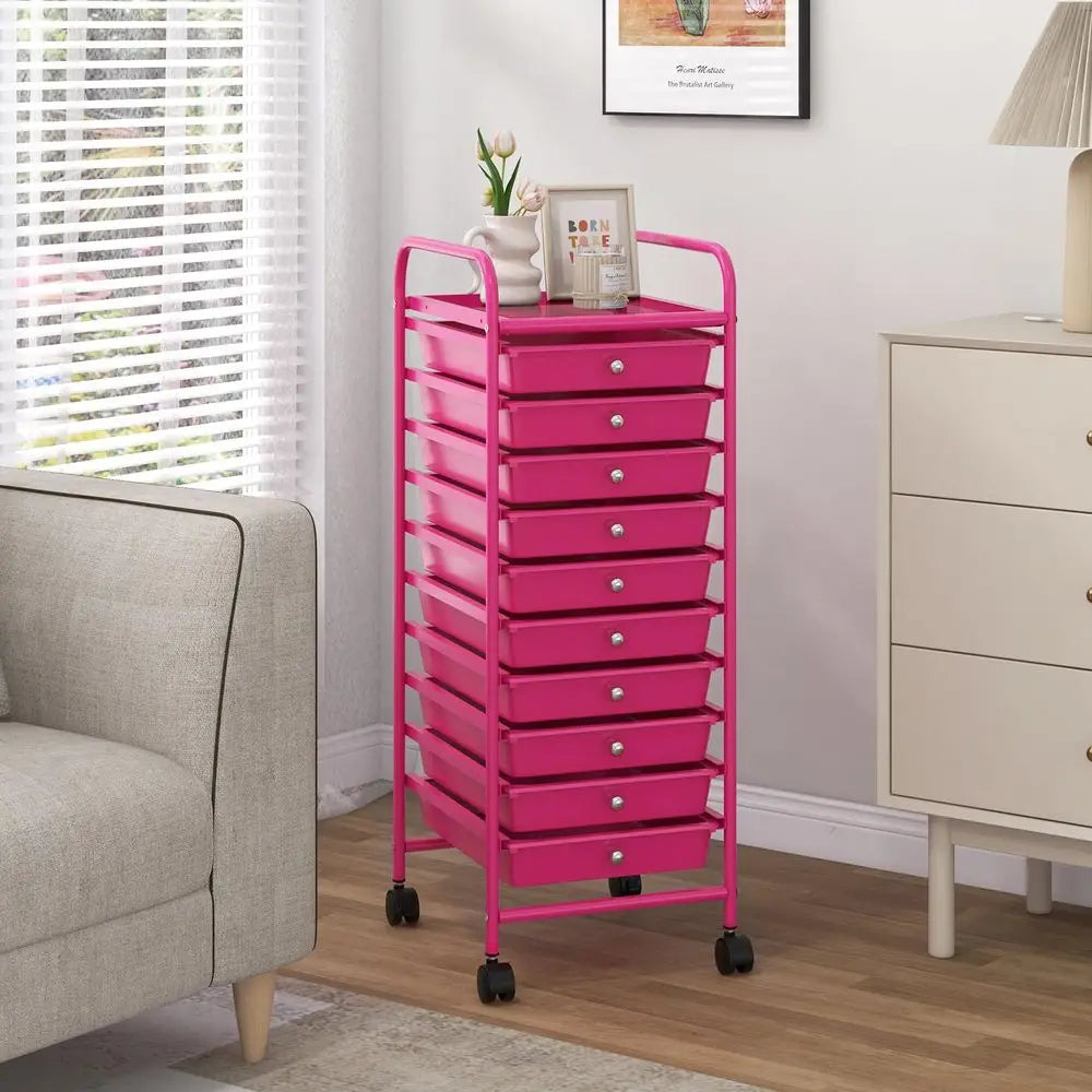 Foldable Utility Cart on 4 Rotate Wheels, with Telescoping Handle, Portable.