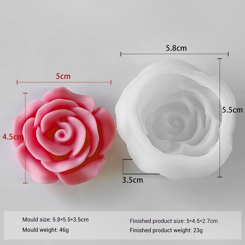 Flower Silicone Molds 3D Daisy Rose Peony Chocolate Cake Baking Mold Handmade Candle Soap Gypsum Resin Handicraft Making Tools