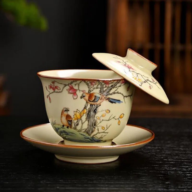 Retro infuser bowl designed for Kungfu tea lovers, collectors, and anyone who appreciates refined tea ware.