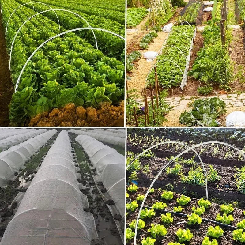 Greenhouse Hoops Gardening Plant Support Grow Seedlings Arch Shed Bracket Insect Protection Net Frame Vegetable Field Tunnel