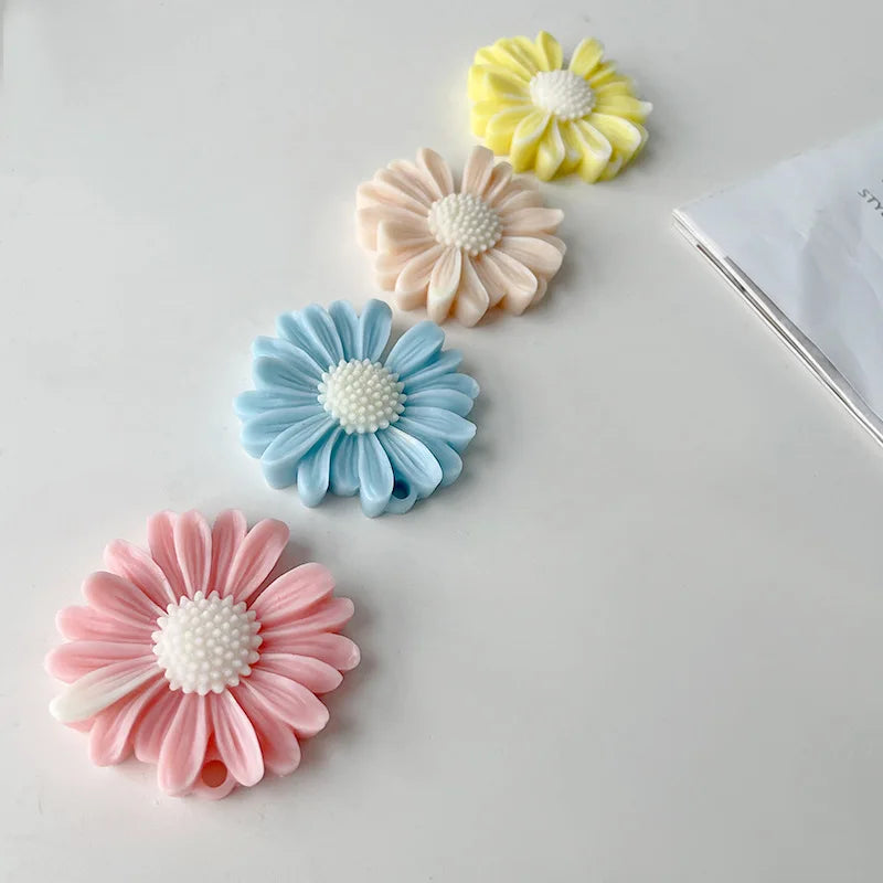 Flower Silicone Molds 3D Daisy Rose Peony Chocolate Cake Baking Mold Handmade Candle Soap Gypsum Resin Handicraft Making Tools