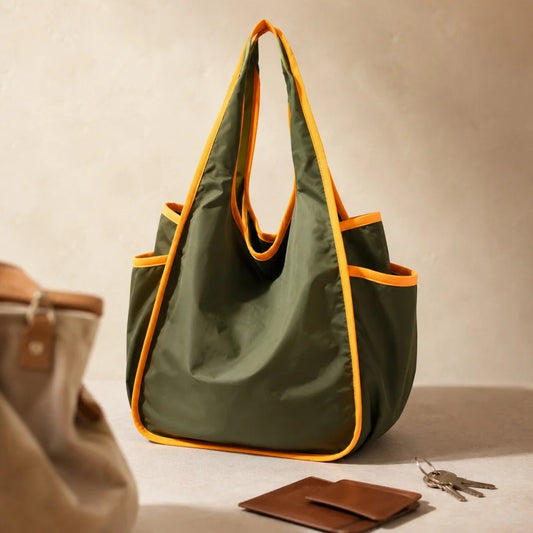 Reusable Grocery Bag Foldable Shopping Bag with Pocket Extra Wide Handle Portable Durable Washable Tote Bags