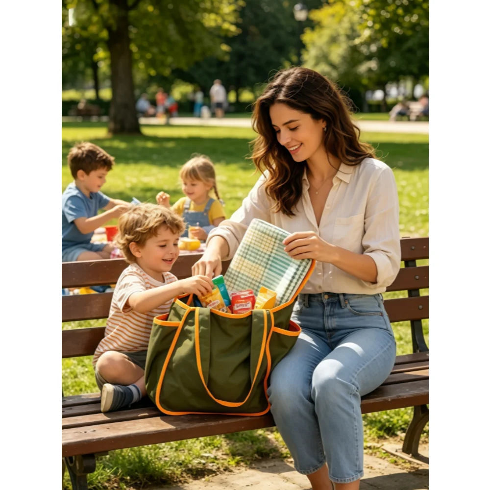 Reusable Grocery Bag Foldable Shopping Bag with Pocket Extra Wide Handle Portable Durable Washable Tote Bags