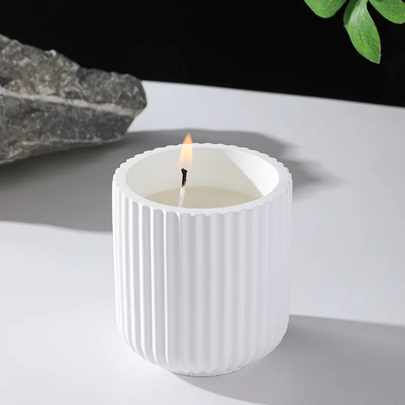 DIY Candle Cup Storage Box Cement Mold Crystal Epoxy Storage Box Silicone Mold Handmade Round Candle jar Mold