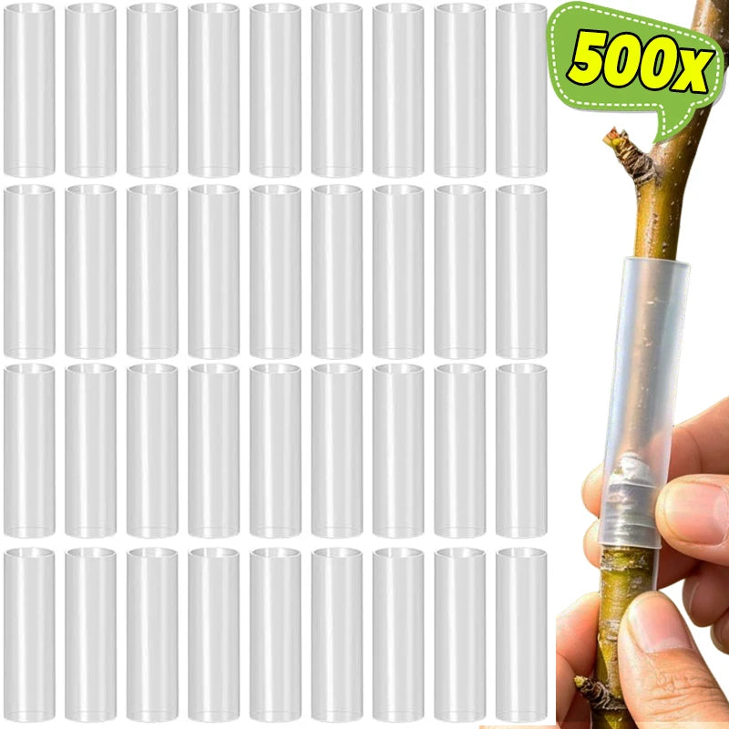 Gardening Special Grafting Casing Sleeves Flexible Garden Tree Plant Seedlings Vine Tomato Grafting Transparent Tube Accessories