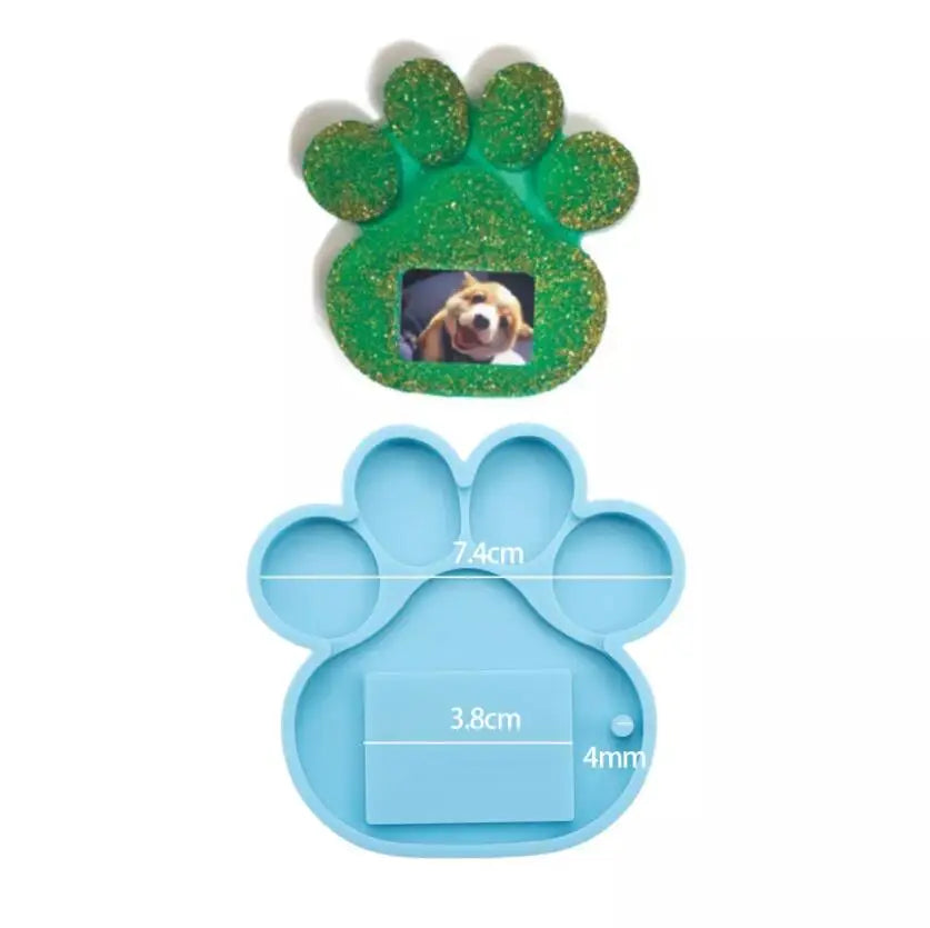 Dog Tag Bone Shaped Keychain Casting Silicone Mold for DIY Key Chain Pendant Crystal Epoxy Resin Molds Craft Jewelry Making Tool