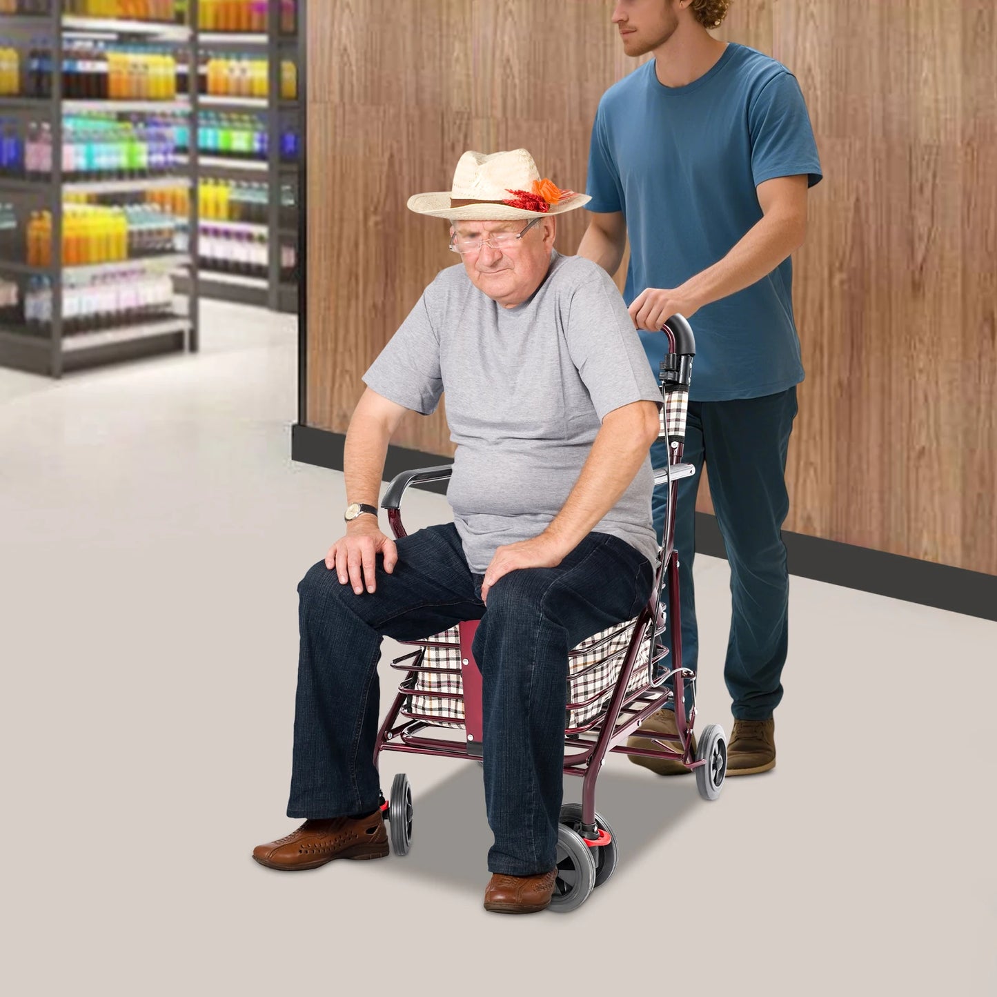 Comfortable walking aid designed to support seniors with confidence and independence.