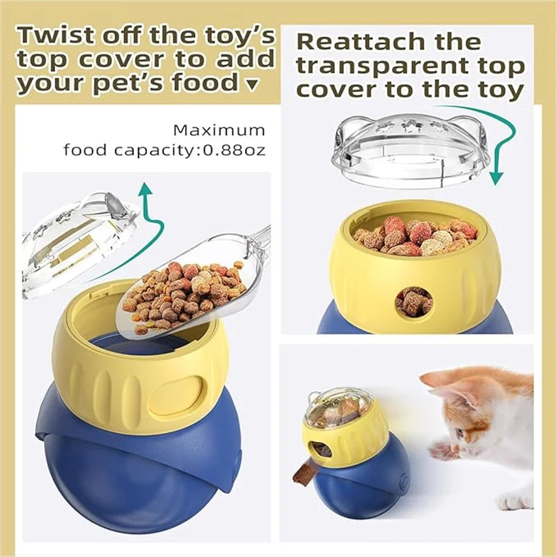 Dog Treat Dispenser Toy - Adjustable Interactive Puzzle Toy for Dogs and Cats | Slow Feeder & Leaking Ball for Puppy Training