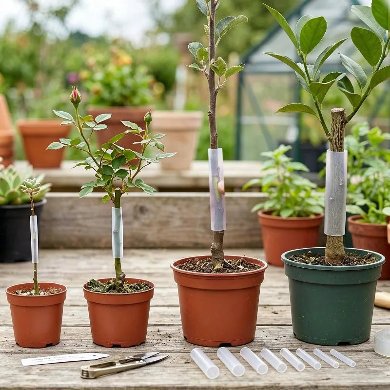 Gardening Special Grafting Casing Sleeves Flexible Garden Tree Plant Seedlings Vine Tomato Grafting Transparent Tube Accessories