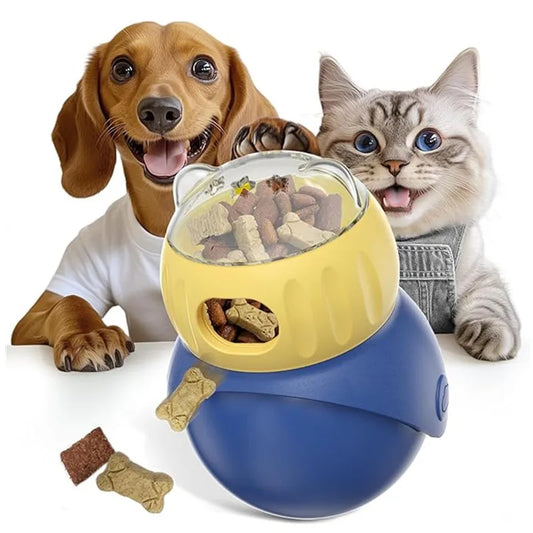Dog Treat Dispenser Toy - Adjustable Interactive Puzzle Toy for Dogs and Cats | Slow Feeder & Leaking Ball for Puppy Training