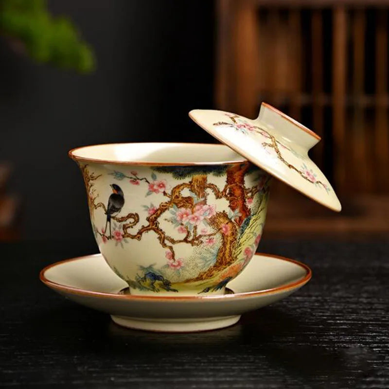 Retro infuser bowl designed for Kungfu tea lovers, collectors, and anyone who appreciates refined tea ware.