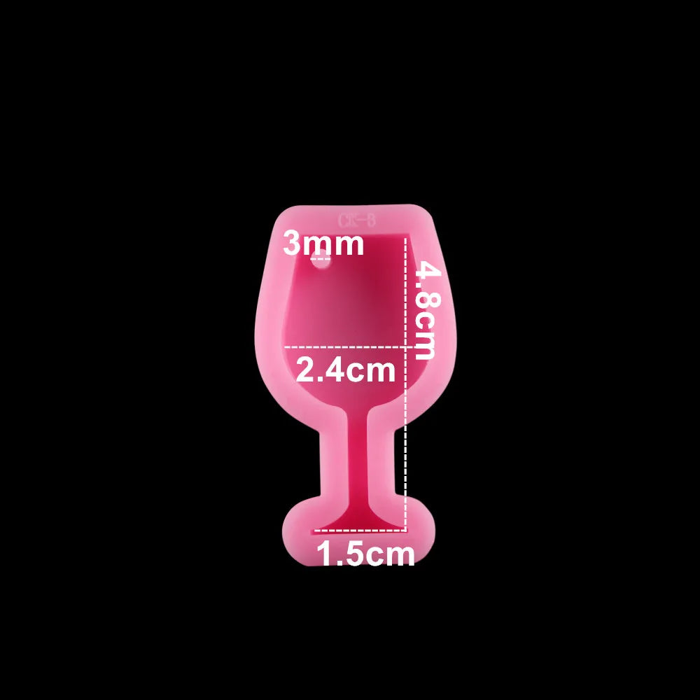 Dog Tag Bone Shaped Keychain Casting Silicone Mold for DIY Key Chain Pendant Crystal Epoxy Resin Molds Craft Jewelry Making Tool
