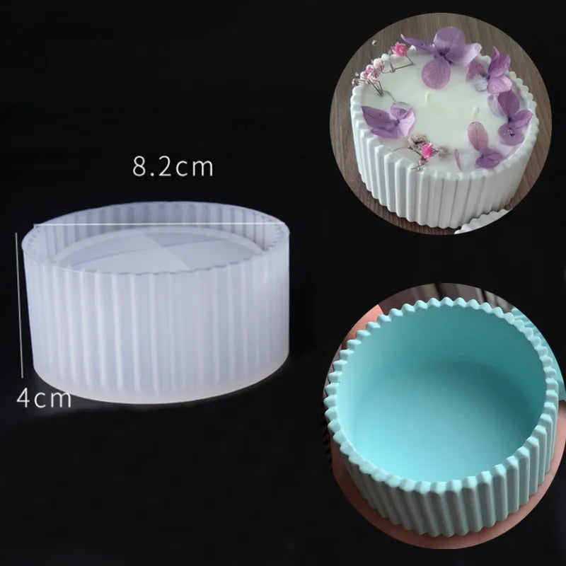 Round Concrete Candle Jar Silicone Mould Diy Handmade Succulent Cement Planter Resin Silicone Mold Gypsum Storage Box Home Decor