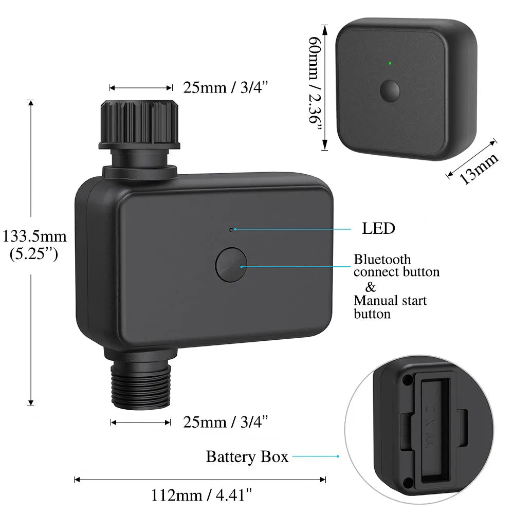 13cm 8-Hole Sprinkler Drip System 1/4'' Hose Wifi/Bluetooth-compatible Timer Kit for Garden Pot Plant Automatic Irrigation Devic