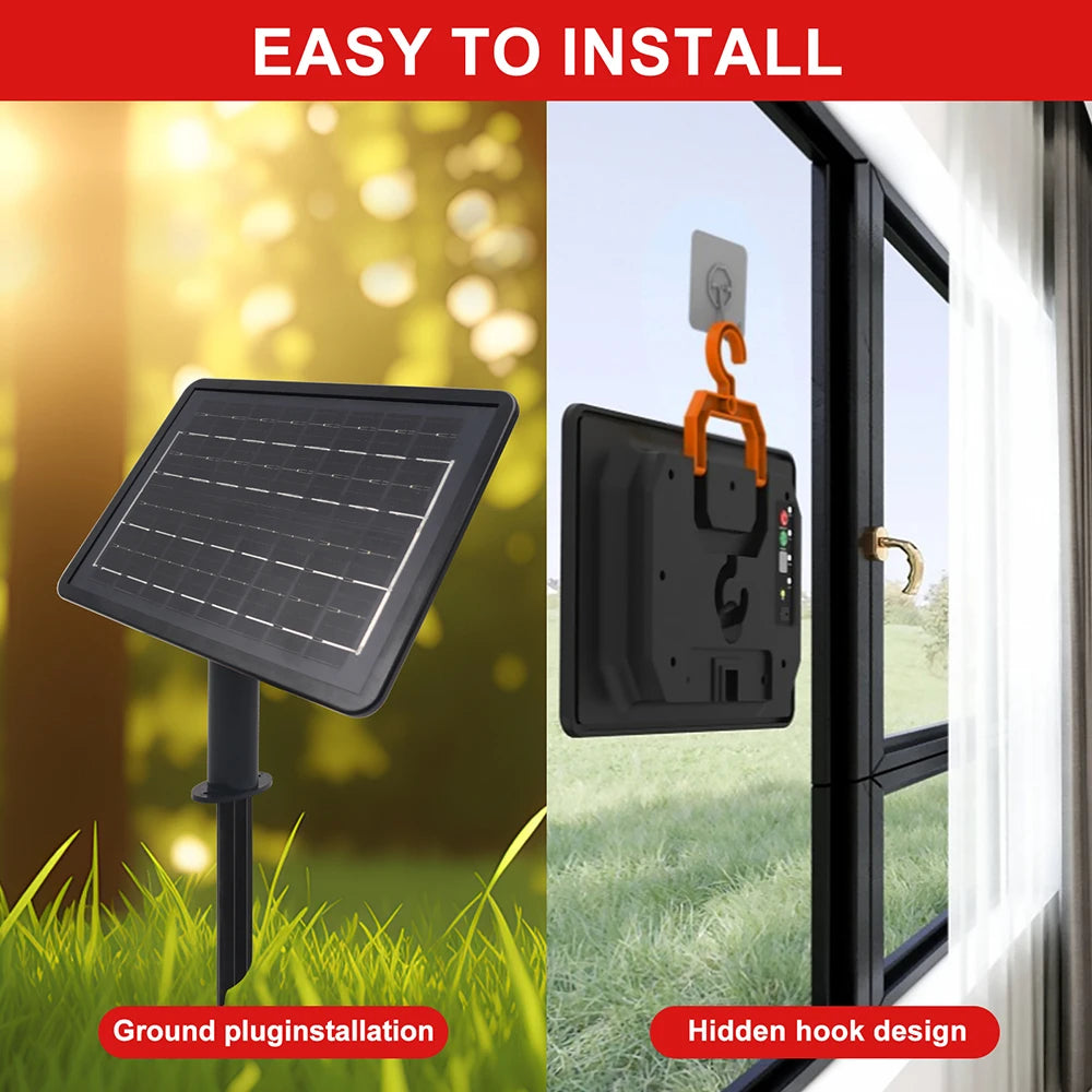 Solar Panel Box Controller 24V Waterproof with 8 Flash Modes Cable 2 Pin Male to Female Connector LED String Light Outdoor Decor