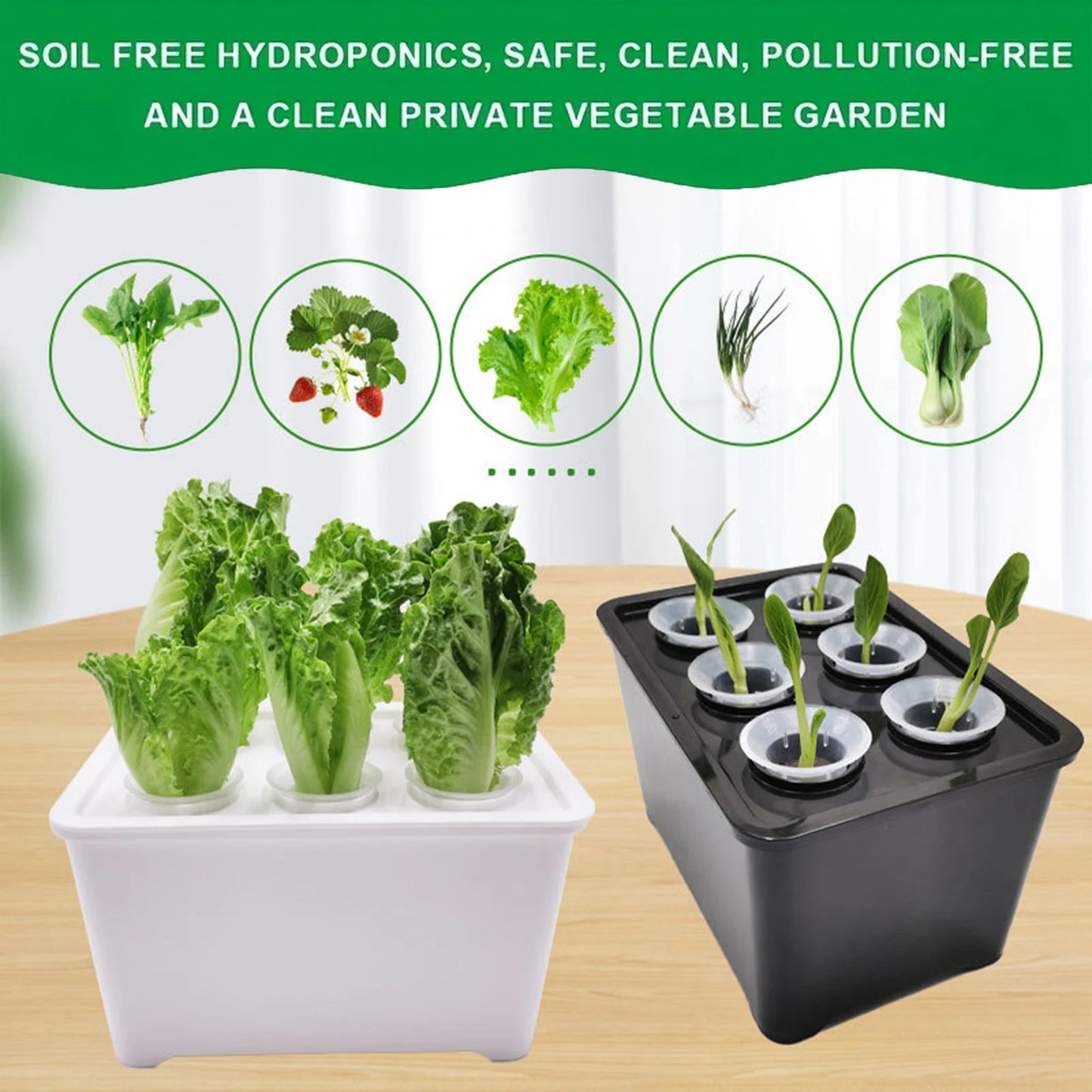 Plant Grower Box Indoor Hydroponic Boxes Nursery Pots Set with Seedling Cups for Plants Herb Garden Planting Container