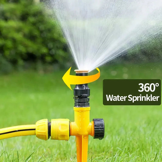 Garden Irrigation And Watering System, 360 Degree Automatic Rotating Sprinkler, Adjustable Nozzle, Large-Area Watering Tool