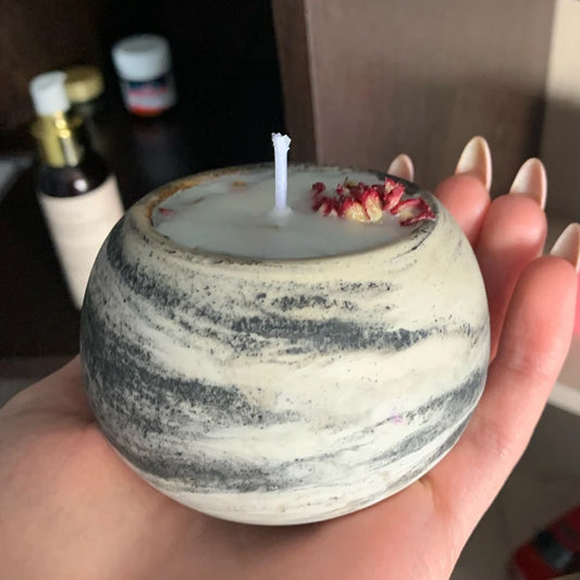 Round Concrete Candle Jar Silicone Mould Diy Handmade Succulent Cement Planter Resin Silicone Mold Gypsum Storage Box Home Decor