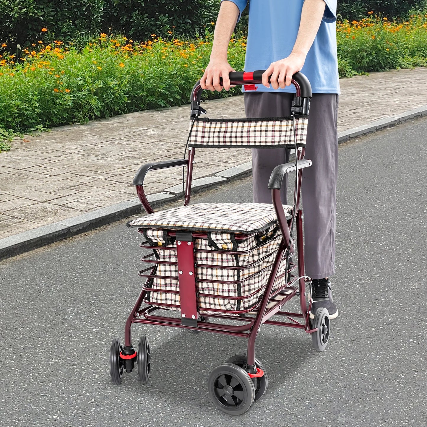 Comfortable walking aid designed to support seniors with confidence and independence.