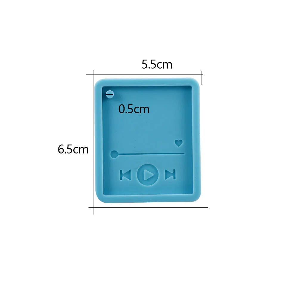 Dog Tag Bone Shaped Keychain Casting Silicone Mold for DIY Key Chain Pendant Crystal Epoxy Resin Molds Craft Jewelry Making Tool