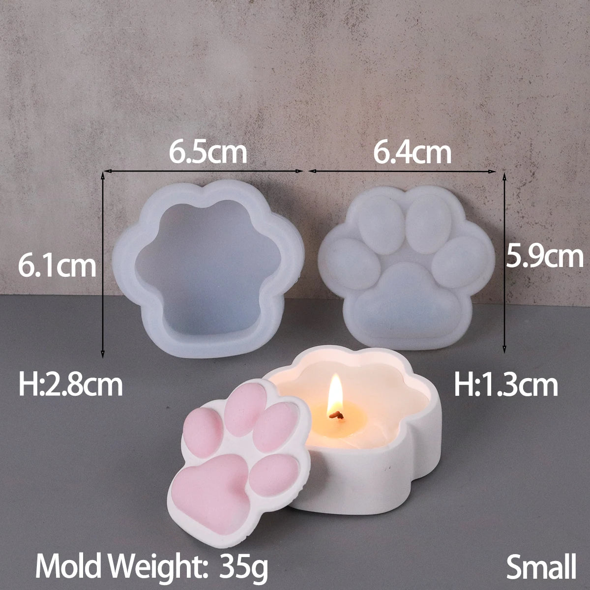 Cat Claw Jewelry Storage Box Silicone Mold DIY Epoxy Resin Ashtray Concrete Cement Gypsum Crystal Candle Jar Mould Home Decor